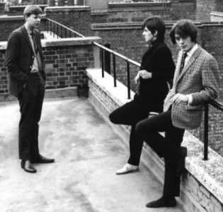 Michael Armstrong, Unknown and Lawrence Douglas on the roof of Border Studios
